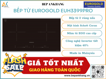 Bếp từ 2 vùng nấu Eurogold EUH3399PRO - Made in Malaysia